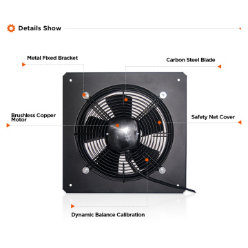 YWF 220V Instala de pared de 8 &quot;Ventilador axial industrial 90 W ventilador de conductos cuadrados con redes dobles famosas en Egipto